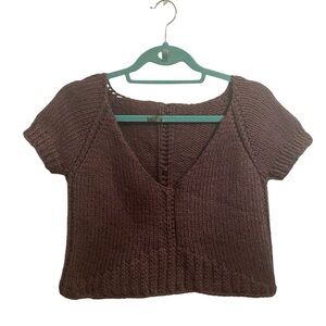 Cropped Sweater Blouse